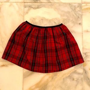 Polo by Ralph Lauren plaid taffeta skirt red holiday
